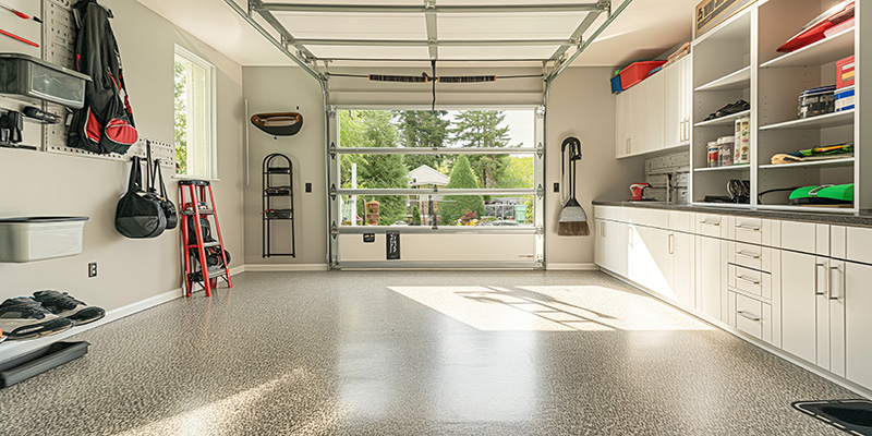 Epoxy garage floor installation